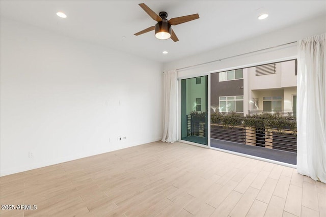 1717 E Morten Ave Unit 2, Phoenix, AZ 85020 - spare room featuring ceiling fan and light hardwood / wood-style flooring