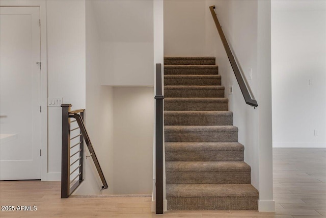 1717 E Morten Ave Unit 2, Phoenix, AZ 85020 - stairway featuring hardwood / wood-style floors