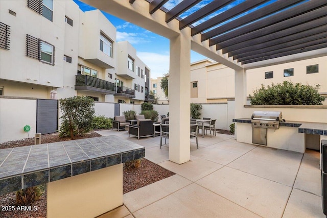 1717 E Morten Ave Unit 2, Phoenix, AZ 85020 - view of patio / terrace with area for grilling, a pergola, and grilling area