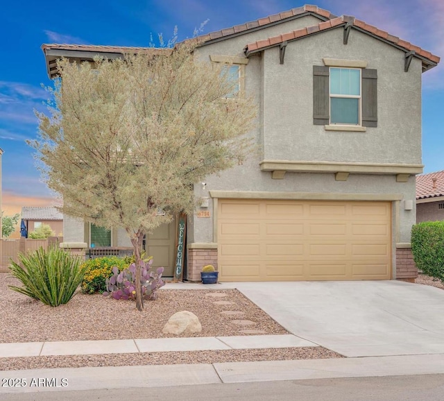 6754 E Via Rancho Rosario, Tucson, AZ 85756 - view of front of house with stucco siding, concrete driveway, and a garage