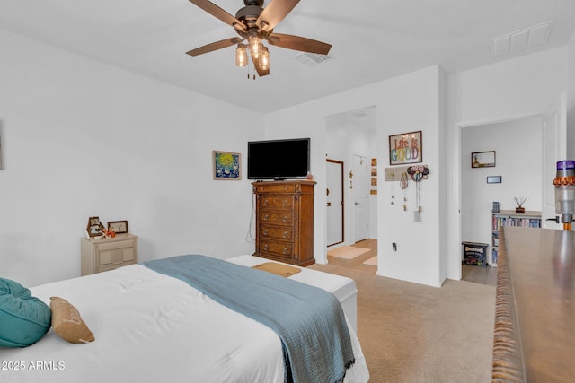 6754 E Via Rancho Rosario, Tucson, AZ 85756 - bedroom with carpet and a ceiling fan