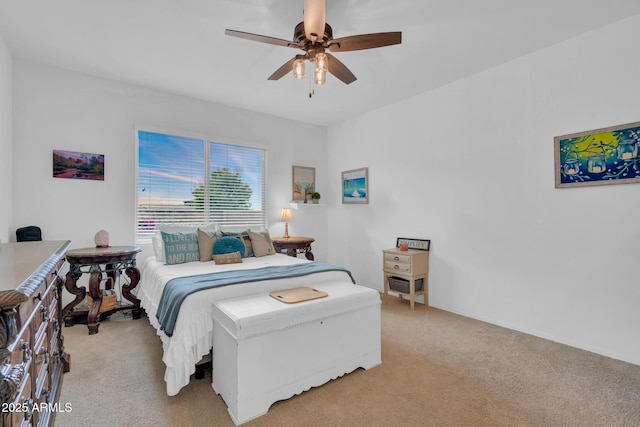6754 E Via Rancho Rosario, Tucson, AZ 85756 - bedroom with light carpet and ceiling fan
