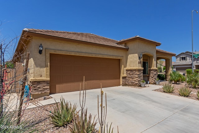 view of front of house featuring a garage