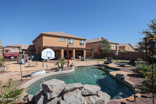 view of pool with a patio