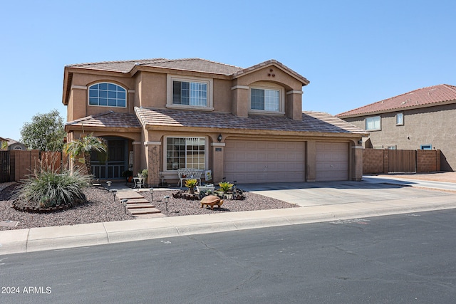 view of front facade with a garage