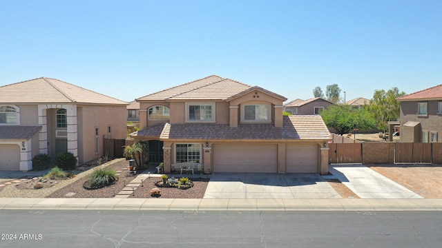 view of front facade featuring a garage