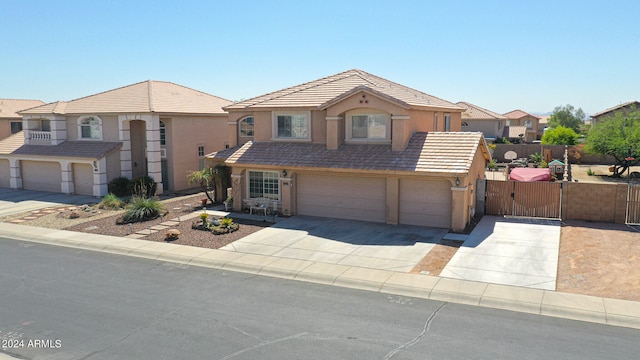 view of front of home with a garage