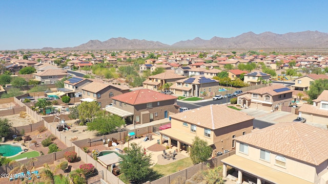 aerial view featuring a mountain view