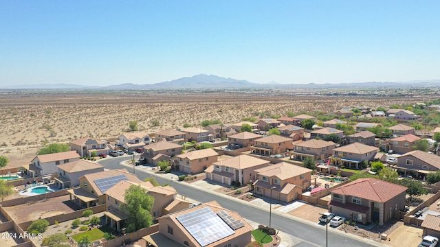 aerial view featuring a mountain view