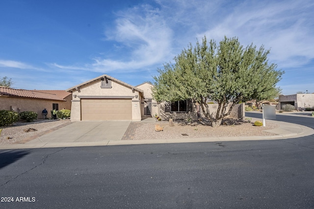 view of front of home featuring a garage