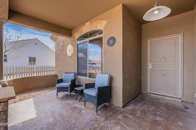 view of patio with fence