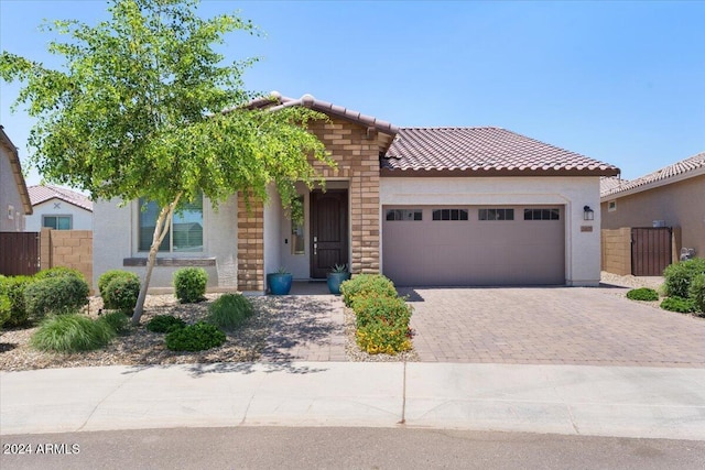 view of front of house featuring a garage