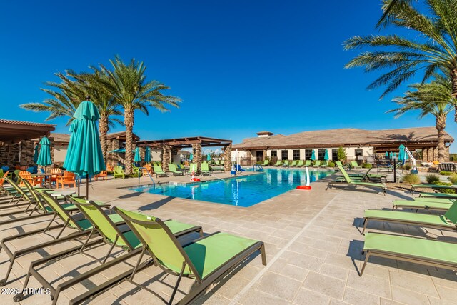 view of pool with a patio