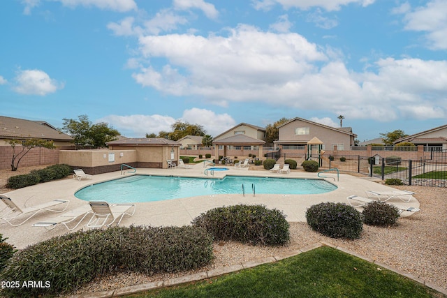 view of pool with a patio