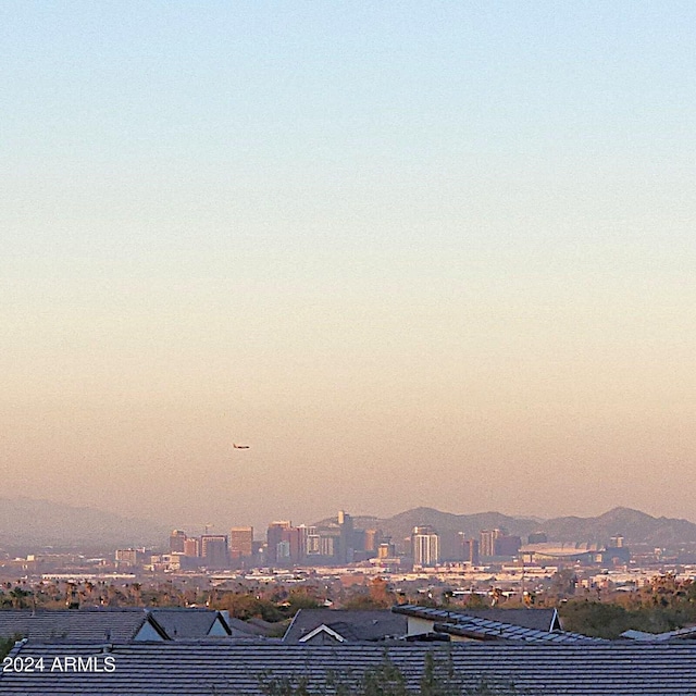 view of city featuring a mountain view