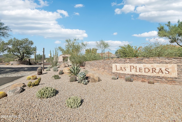 view of community sign