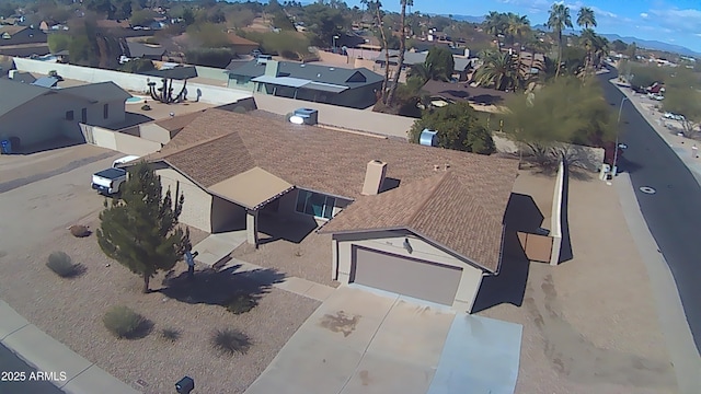 bird's eye view featuring a residential view