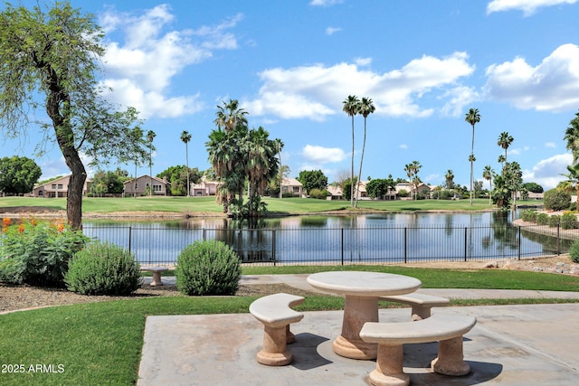 6368 W Firebird Dr, Glendale, AZ 85308 - view of property's community with a water view, a patio, and a residential view
