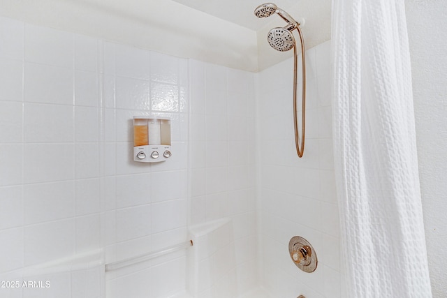 interior details with shower / tub combo