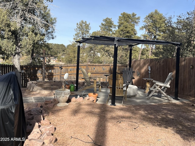 view of yard featuring a patio