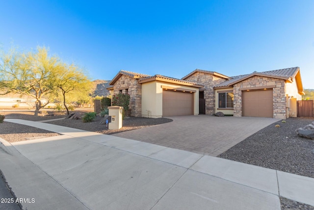 view of front of house featuring a garage