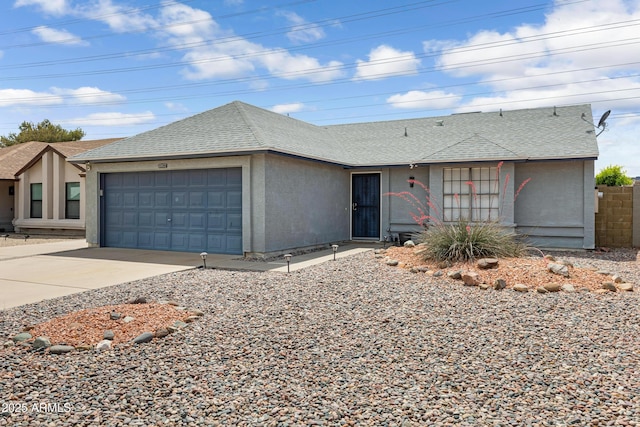 20822 N 34th Dr, Phoenix, AZ 85027 - ranch-style home with a garage, concrete driveway, roof with shingles, and stucco siding