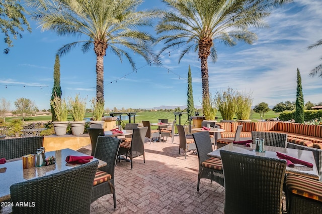 view of patio / terrace featuring an outdoor hangout area