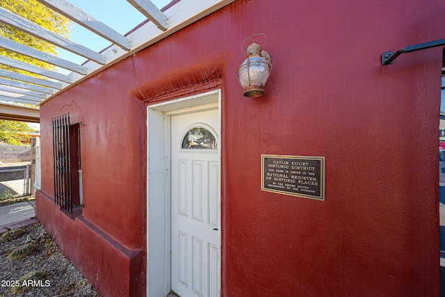 view of doorway to property