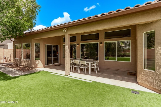 1777 W Redfield Rd, Gilbert, AZ 85233 - rear view of property featuring a patio, a lawn, and stucco siding