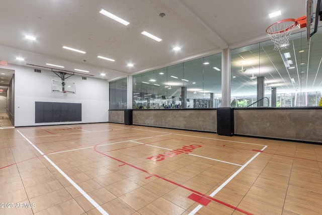 view of sport court featuring community basketball court