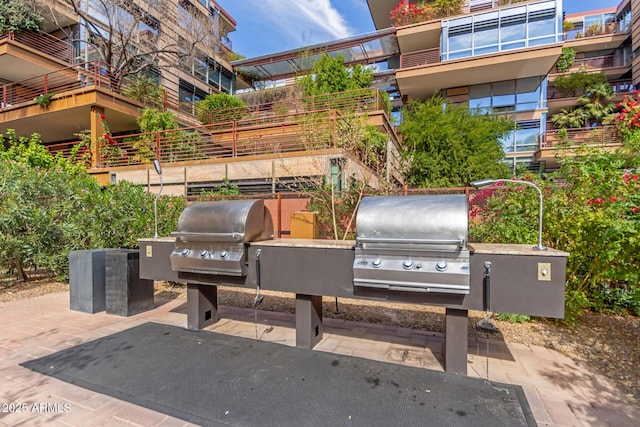 view of patio / terrace with grilling area and area for grilling