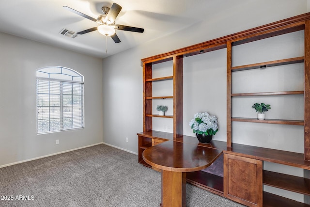 6742 W El Cortez Pl, Peoria, AZ 85383 - office featuring ceiling fan, carpet floors, and baseboards
