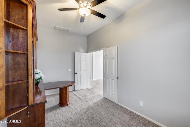 6742 W El Cortez Pl, Peoria, AZ 85383 - unfurnished office featuring carpet flooring, a ceiling fan, and baseboards