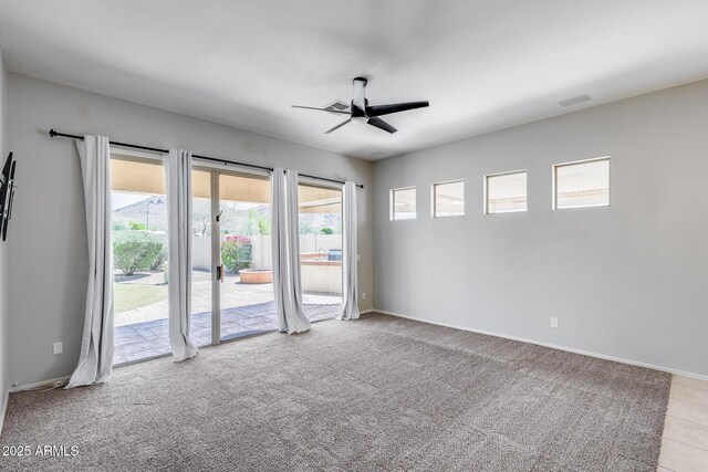 6742 W El Cortez Pl, Peoria, AZ 85383 - carpeted empty room with a ceiling fan and baseboards
