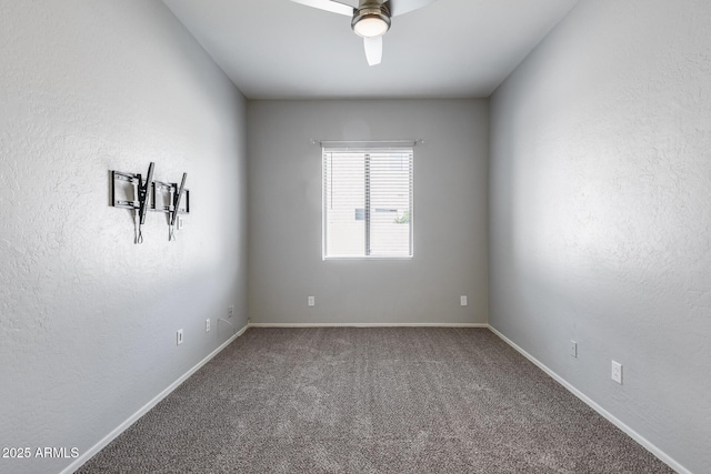 6742 W El Cortez Pl, Peoria, AZ 85383 - empty room with ceiling fan, carpet, baseboards, and a textured wall