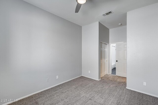 6742 W El Cortez Pl, Peoria, AZ 85383 - unfurnished bedroom featuring carpet floors, baseboards, and a ceiling fan