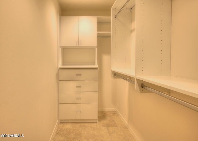 view of walk in closet