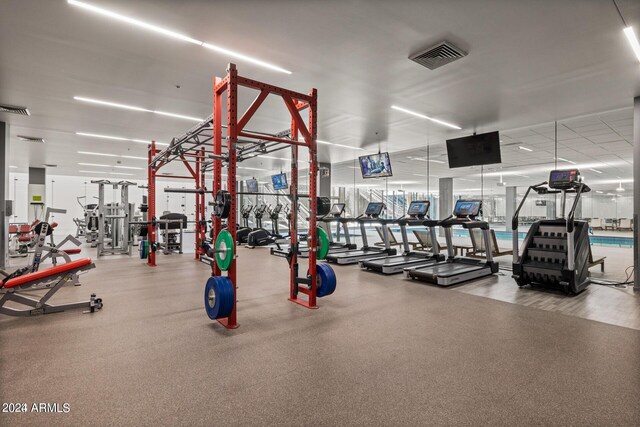 view of workout area