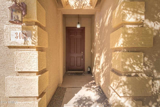 view of exterior entry