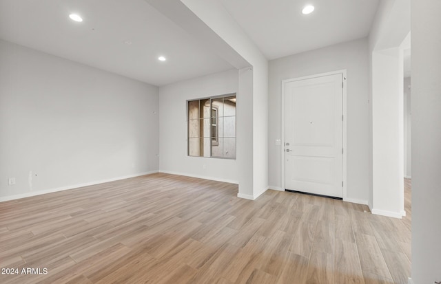 entrance foyer with light wood-type flooring