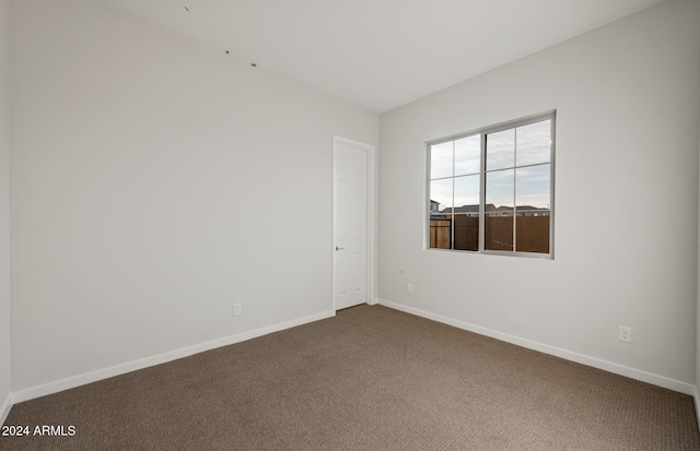 unfurnished room with carpet flooring