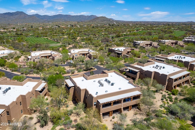 aerial view featuring a mountain view