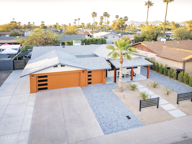 aerial view with a residential view