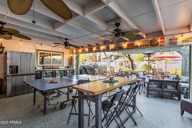 view of patio featuring grilling area