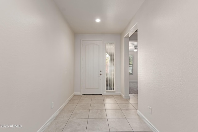 view of tiled foyer