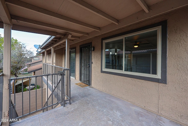 view of patio / terrace featuring a balcony