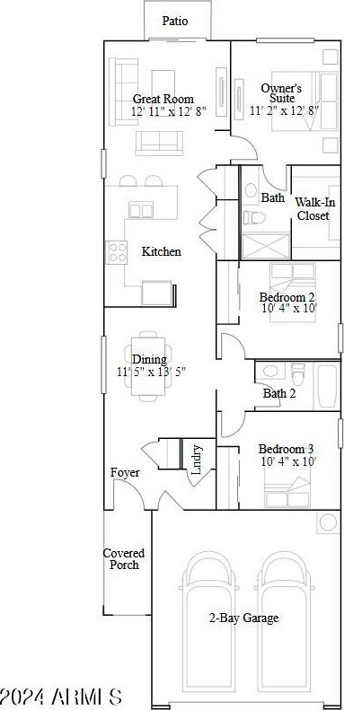 12086 E Sunflower Ln, Florence, AZ 85132 - floor plan