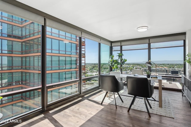 4808 N 24th St Unit 1228, Phoenix, AZ 85016 - sunroom / solarium featuring floor to ceiling windows and wood finished floors