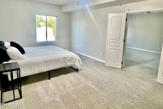 view of carpeted bedroom