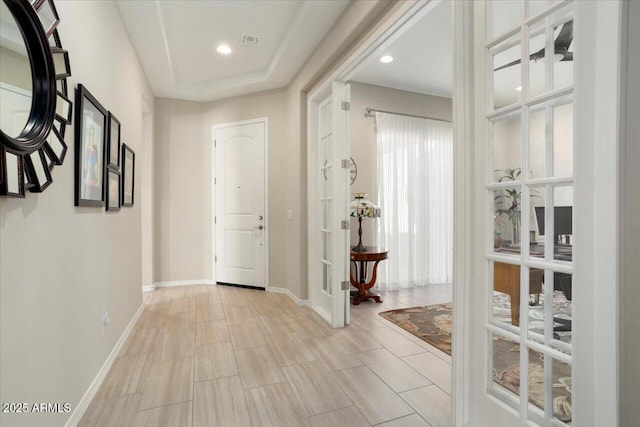 foyer with french doors